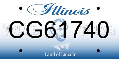 CG61740 Illinois License Plate
