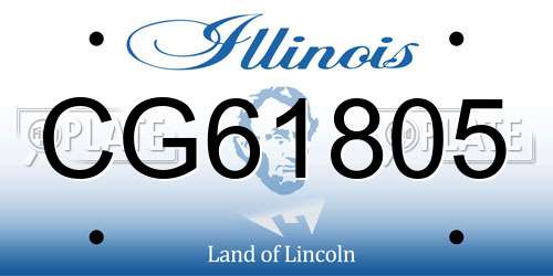 CG61805 Illinois License Plate