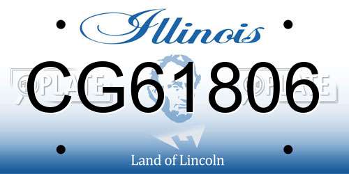 CG61806 Illinois License Plate