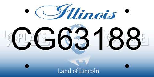 CG63188 Illinois License Plate