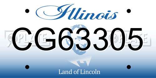 CG63305 Illinois License Plate