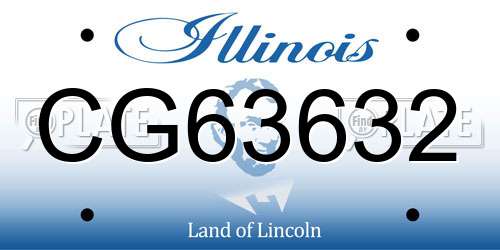 CG63632 Illinois License Plate