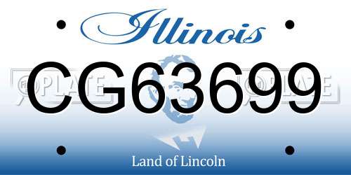 CG63699 Illinois License Plate