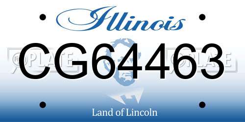CG64463 Illinois License Plate