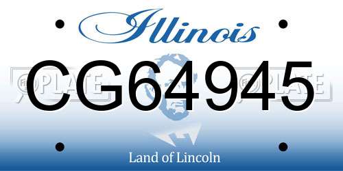 CG64945 Illinois License Plate