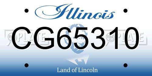 CG65310 Illinois License Plate