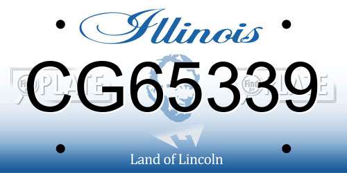 CG65339 Illinois License Plate