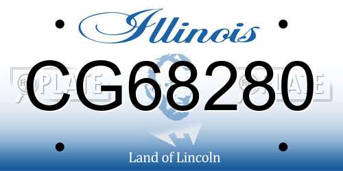 CG68280 Illinois License Plate
