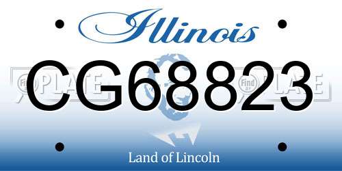 CG68823 Illinois License Plate