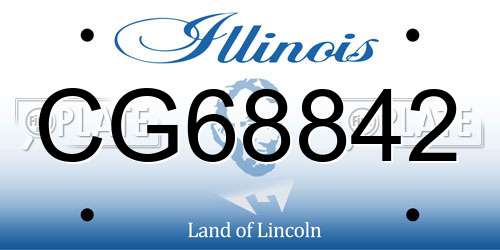 CG68842 Illinois License Plate