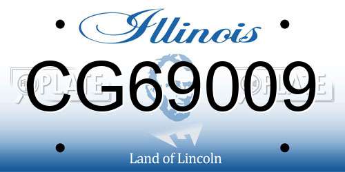 CG69009 Illinois License Plate