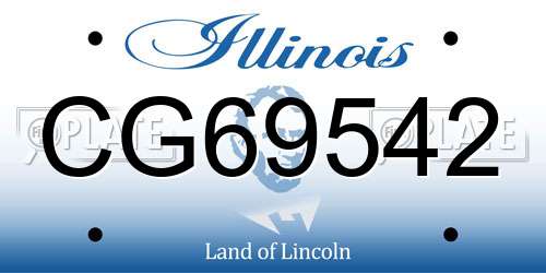 CG69542 Illinois License Plate