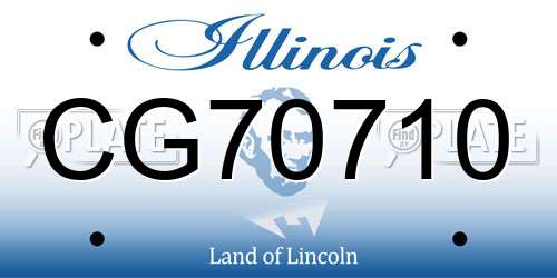 CG70710 Illinois License Plate
