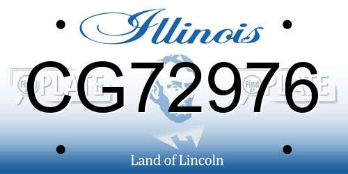 CG72976 Illinois License Plate