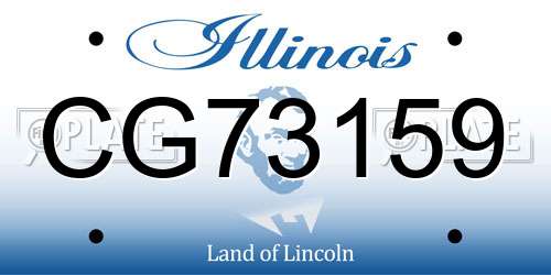CG73159 Illinois License Plate