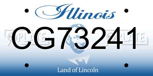 CG73241 Illinois License Plate