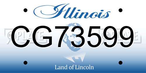 CG73599 Illinois License Plate
