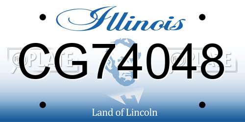 CG74048 Illinois License Plate
