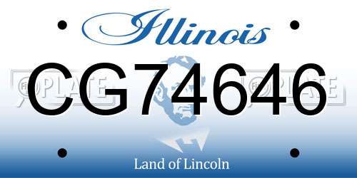 CG74646 Illinois License Plate