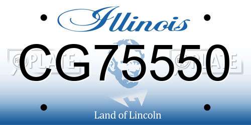 CG75550 Illinois License Plate