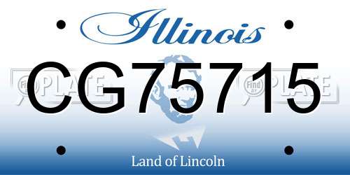 CG75715 Illinois License Plate