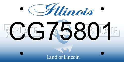 CG75801 Illinois License Plate