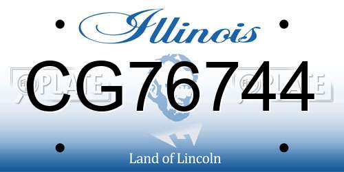 CG76744 Illinois License Plate