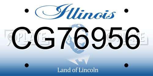 CG76956 Illinois License Plate