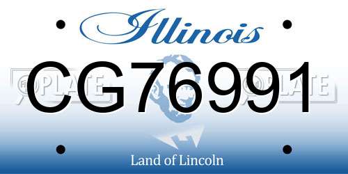 CG76991 Illinois License Plate