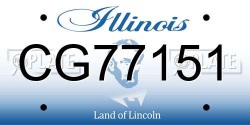 CG77151 Illinois License Plate