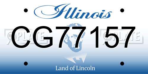 CG77157 Illinois License Plate