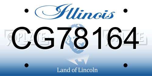 CG78164 Illinois License Plate