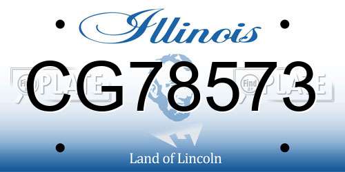 CG78573 Illinois License Plate