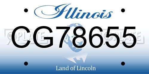 CG78655 Illinois License Plate