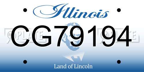 CG79194 Illinois License Plate