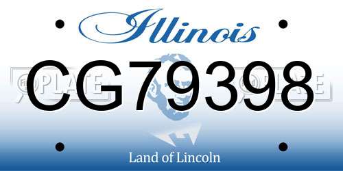 CG79398 Illinois License Plate