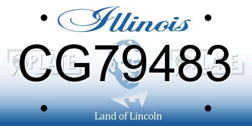CG79483 Illinois License Plate