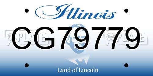 CG79779 Illinois License Plate