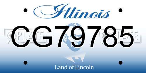 CG79785 Illinois License Plate