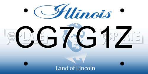 CG7G1Z Illinois License Plate
