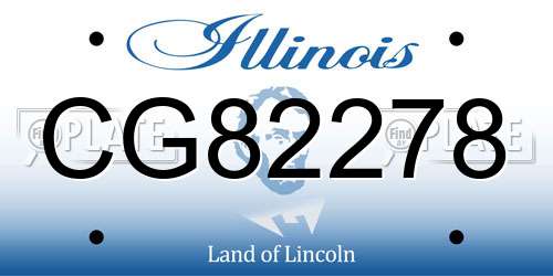 CG82278 Illinois License Plate