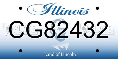 CG82432 Illinois License Plate