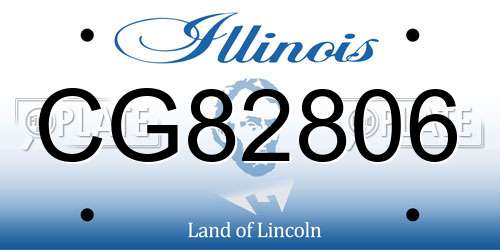 CG82806 Illinois License Plate