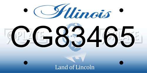 CG83465 Illinois License Plate