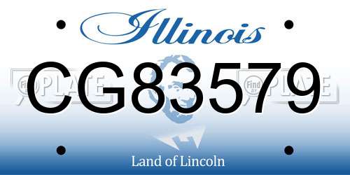 CG83579 Illinois License Plate
