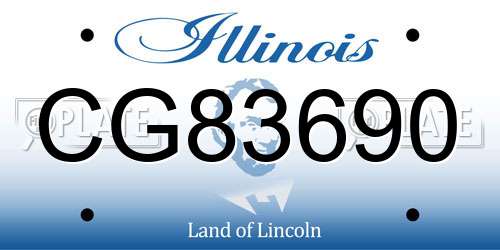 CG83690 Illinois License Plate