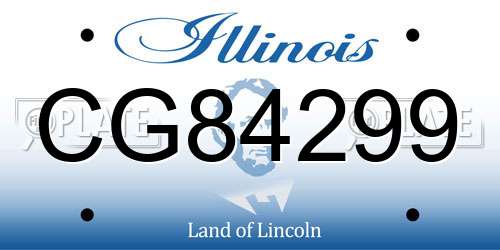 CG84299 Illinois License Plate