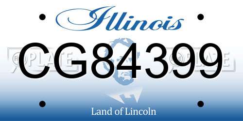 CG84399 Illinois License Plate