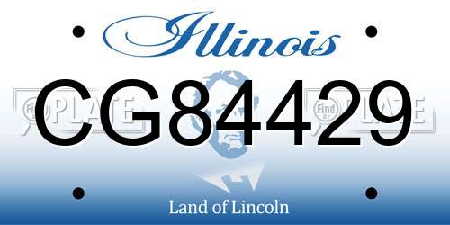 CG84429 Illinois License Plate