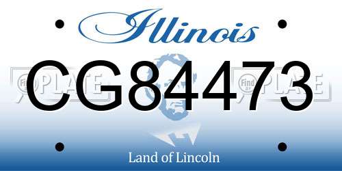 CG84473 Illinois License Plate